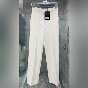 The KOOPLES $240 NWT Ecru Straight Cut Suit Pants, Size S.